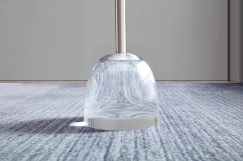 Miniatura 3 de Artmaze Mesa auxiliar de acrílico transparente, mesa auxiliar para oficina, metal plateado, mesita de noche para sala de estar y dormitorio, fácil