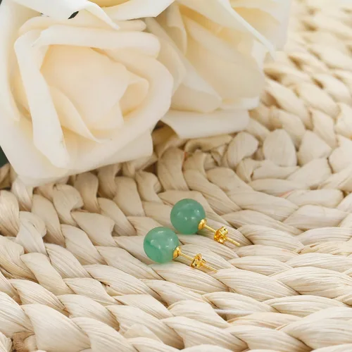 Miniatura 18 de SmileBelle Aretes tipo dormilona para mujer, de plata de ley de 18 quilates, con turquesa, como regalo de cumpleaños, aretes de cristal de perlas