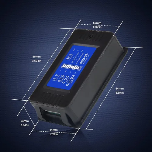 Miniatura 2 de Medidor de monitor de batería multifunción DC con derivación, 0-200V, 0-100A, pantalla LCD, multímetro de corriente digital, voltímetro amperímetro