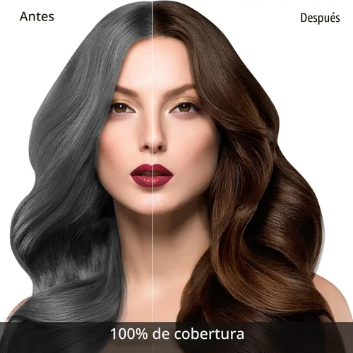 Miniatura 2 de KINGMING Champú de color instantáneo a base de hierbas marrón oscuro para cobertura de cabello gris para mujeres y hombres - 3 en 1 Champu Con Tinte