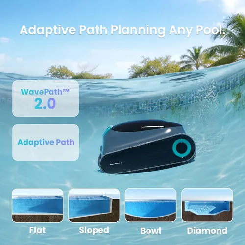 Miniatura 3 de Aiper Scuba S1 - Limpiador robótico de piscinas, limpieza de paredes y líneas de flotación, doble filtración, duración de batería extendida de 180