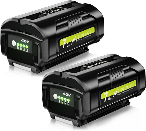 Paquete de 2 baterías de repuesto de 7.0 Ah para Ryobi 40 V de litio de 40 voltios OP4050A OP40601 OP4026A OP4040 OP4030 OP4050 OP40501 OP4015