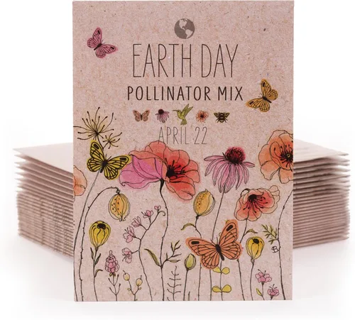 Miniatura 2 de 25 paquetes de semillas navideñas del Día de la Tierra 2025 (paquetes de semillas de mezcla de flores de silvestre)