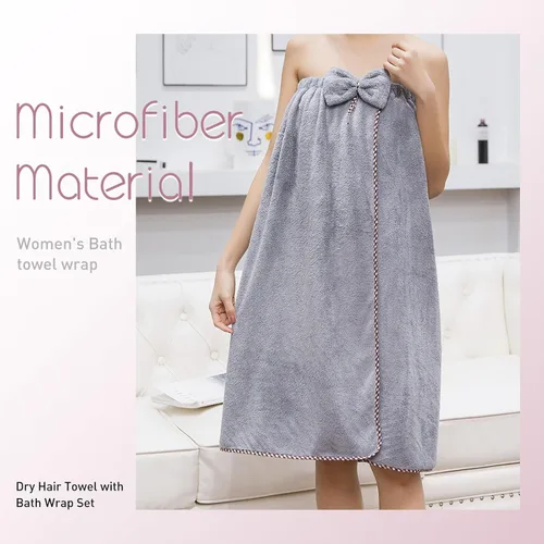 Miniatura 4 de Toalla de Baño para Mujeres - Toalla de Microfibra de Lujo Ajustable para el Cabello, Toallas Suave para la Ducha Después de la Cubierta Corporal