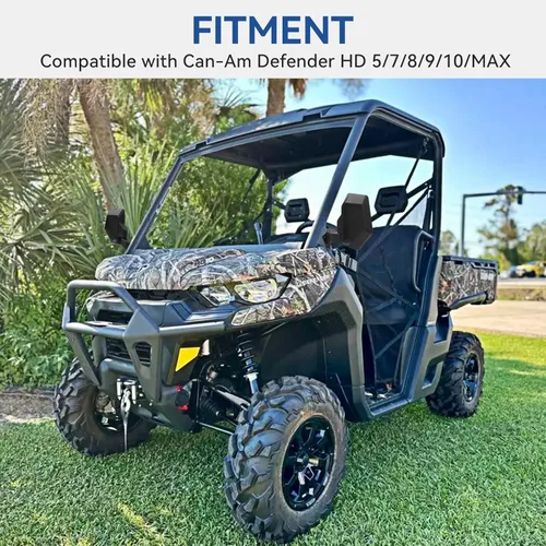 Miniatura 4 de Espejo Defender, espejo lateral UTV para sin puerta y puerta media y puerta completa, espejos UTV ajustables compatibles con Can Am Defender HD5 HD7
