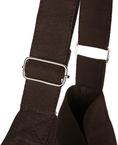 Miniatura 124 de Covelin - Bolsa de hombro informal de lona para mujer, estilo bohemio y retro, bolsa de mano, bolso cruzado, tamaño grande