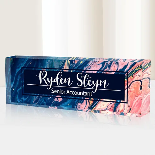 Miniatura 35 de Placa de identificación para escritorio, placa de nombre de escritorio personalizada, accesorios de escritorio de oficina acrílicos, regalos
