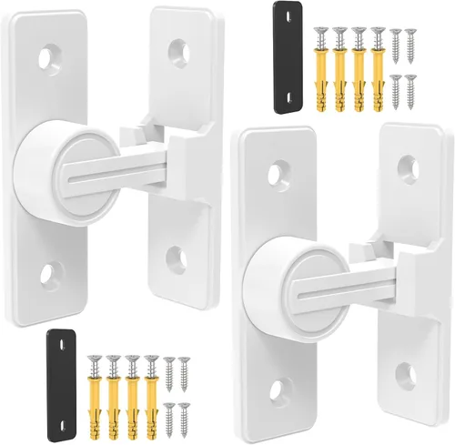 Miniatura 15 de Cerradura de Puerta de Granero de 90 Grados Resistente, Pestillo de Puerta Corredera de Aleación de Zinc para Granero, Jardín, Baño, Cerca, Níquel-1