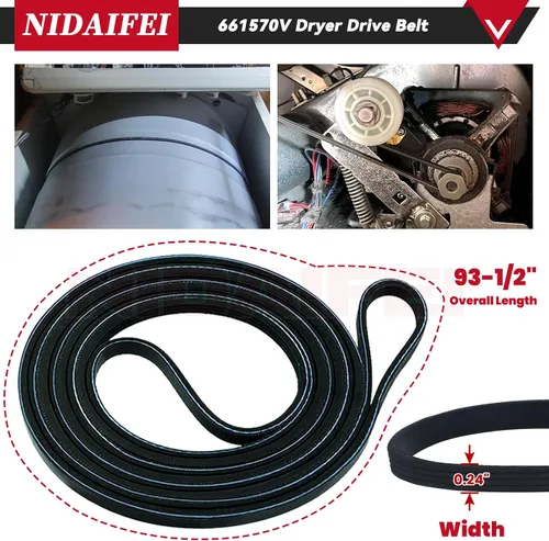 Miniatura 6 de [Upgraded] 4392067 Dryer Repair Kit with WPW10314173 Drum Roller 279640 Dryer Idler Pulley 661570v Belt WPW10359272 WPW10359271 Dryer Drum Shaft for