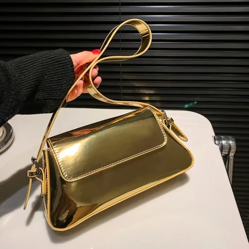 Miniatura 2 de NAARIIAN Bolso de noche para mujer de los años 90, Y2k, espejo, PU, bolso de mano, bolso de mano, bolso de fiesta, bolso de embrague, bolsos cruzados