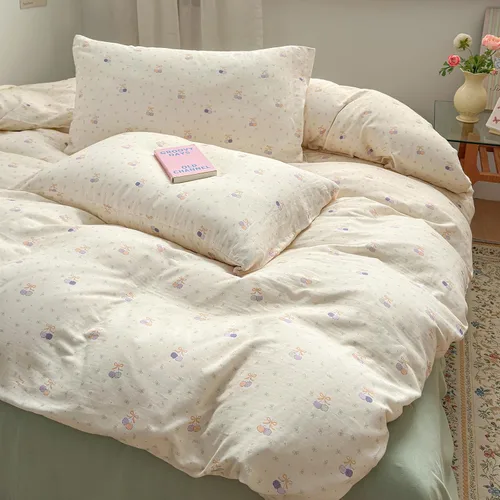 Miniatura 49 de Polka Dot Twin XL Duvet Cover Pink Zipper Twin XL Comforter Cover Cotton Double Gauze Cute Soft Duvet Cover Set with 2 Pillowcases Boho Girls
