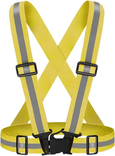 Miniatura 16 de High Visibility Reflective Vest Safety Vest Running Reflective Gear Adjustable Reflective Vest for Walking,Jogging,Hiking,Night Cycling