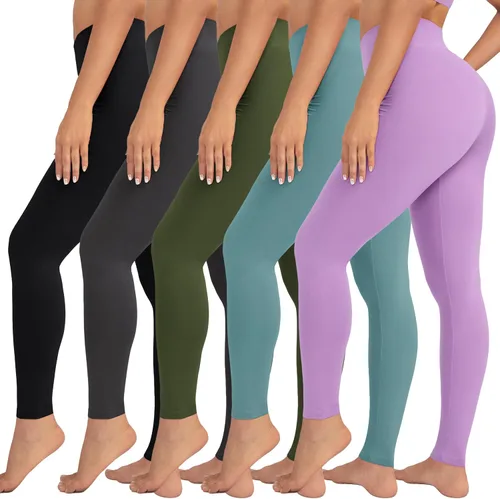 Miniatura 14 de VALANDY Leggings de cintura alta para mujer, elásticos, control de abdomen, entrenamiento, correr, yoga, pantalones, tallas regulares y grandes