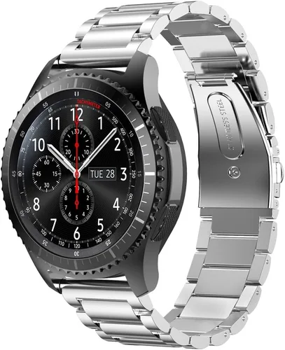Miniatura 14 de Compatible con Galaxy Watch 1.811 in/Galaxy Watch 3 1.772 in/Gear S3 Frontier Classic Band 0.866 in Acero inoxidable malla metálica Loop Correa
