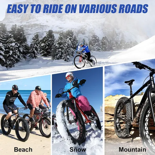 Miniatura 4 de Neumático de bicicleta Fat Bike de 20 x 4 pulgadas, 26 x 4 pulgadas, neumático de bicicleta de repuesto compatible con neumáticos de bicicleta