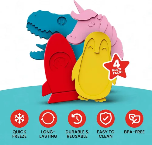 Miniatura 2 de Healthy Packers® Bolsas de hielo delgadas reutilizables para loncheras para niños y adultos Paquetes de congelador finos de larga duración