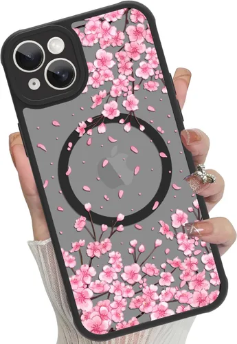 Miniatura 42 de Funda magnética para iPhone 17 Pro [compatible con MagSafe], bonita funda de moda con estampado de leopardo negro, translúcida, mate, parte trasera