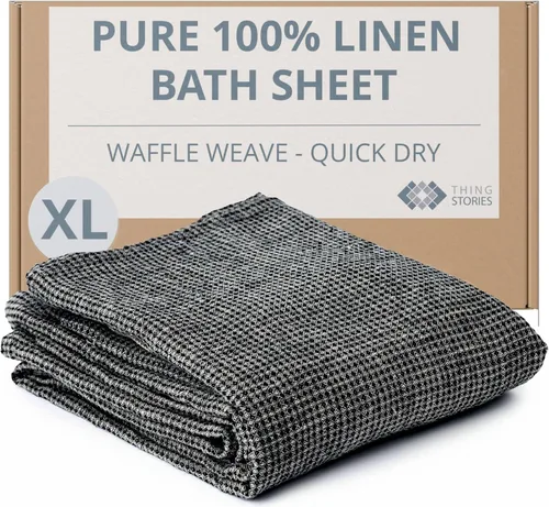 Miniatura 20 de Pure Linen - Juego de 2 toallas de baño pequeñas de 20 x 40 pulgadas de secado rápido para pieles sensibles, toallas finas para baño, toalla ligera