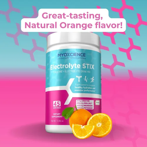Miniatura 5 de MYOXCIENCE Electrolyte STIX Polvo de electrolito de creatina Recuperación del ejercicio y el desarrollo muscular con sal real
