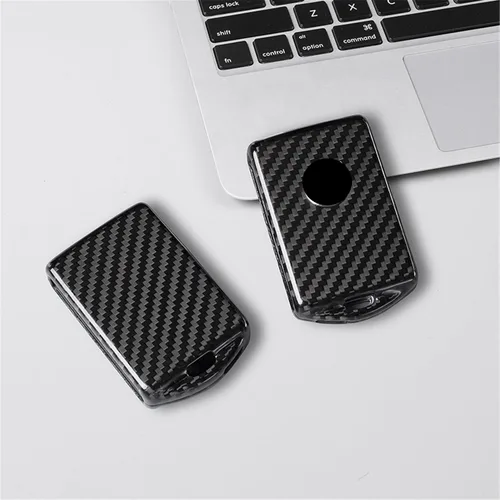 Miniatura 5 de Funda para llavero de fibra de carbono genuina para Volvo C30 S60 S80 S90 S901 V70 V90 Cross V90CC XC40 XC60 XC70 XC90 Smart Car Remote Key Fob Case