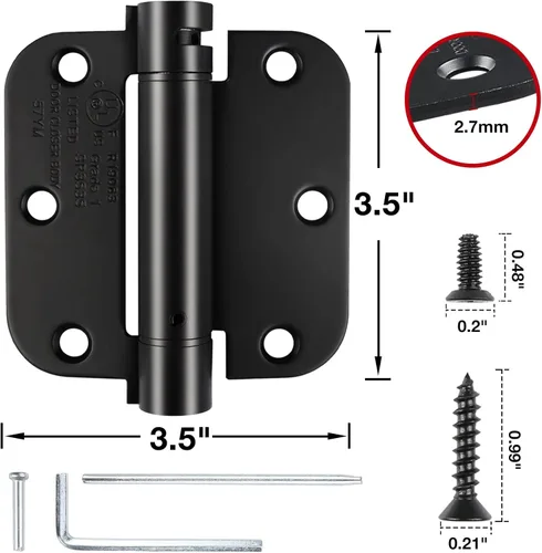 Miniatura 2 de Bisagras de puerta de cierre automático de 3.5 pulgadas, bisagra de puerta de resorte de 3.5 pulgadas, bisagra de cierre automático de puerta