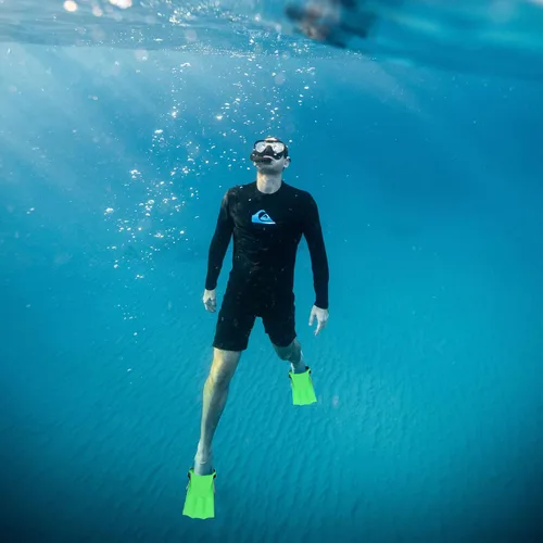 Miniatura 8 de KESYOO Aletas de entrenamiento de natación de goma para adultos, aletas cortas unisex, ligeras, cómodas, equipo de natación para piscina
