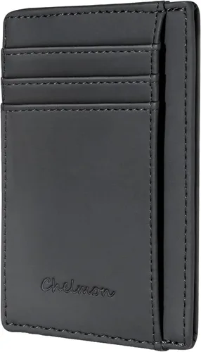 Miniatura 23 de Cartera Chelmon Slim RFID - Cartera de bolsillo frontal minimalista para tarjetas de crédito delgadas