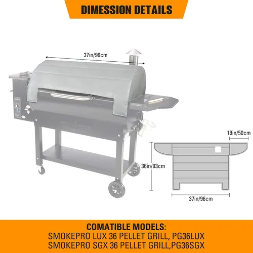 Miniatura 3 de Stanbroil Manta aislada para parrillas de pellets Smokepro de 36 pulgadas de Camp Chef, incluyendo SGX36, LUX36, PG36SGX, PG36LUX parrillas, 37 x 36