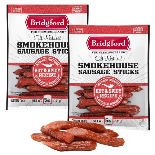 Miniatura 9 de Bridgford Smokehouse - Palitos de salchicha Teriyaki de 5 onzas, paquete de 2 – Hecho con carne de res y cerdo – Sin gluten y alto contenido