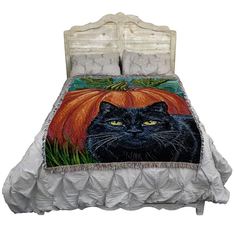 Miniatura 2 de Pure Country Weavers Manta negra con texto en inglés "I Just Here for The Boos" de fantasma, regalo de otoño, Halloween, para la parte posterior
