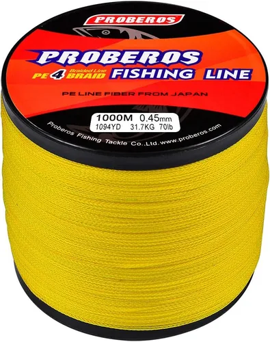 Miniatura 8 de Sedal trenzado de 4 hebras, más fuerte, multifilamento, de polietileno, trenzado, para agua salada, 6 lb - 100 lb, 100 m - 300 m - 500 m, súper