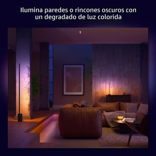 Miniatura 7 de Philips Hue Lámpara de pie Signe Gradient, compatible con Alexa, Apple HomeKit y Google Assistant, color negro