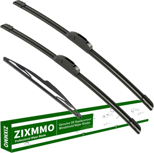 Miniatura 16 de Juego de 3 limpiaparabrisas de 24 + 17 pulgadas con limpiaparabrisas trasero de 12 pulgadas de repuesto para Toyota Rav4 2006-2012, calidad original