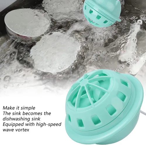 Miniatura 5 de Lavavajillas USB, lavadora de platos Suministro de cocina para el hogar 15 minutos Retire rápidamente a la vajilla Frutas Verduras (verde)