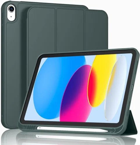 Miniatura 26 de ToaPoia - Funda para iPad (A16) de 11 pulgadas 2025/iPad 10.ª generación de 10.9 pulgadas 2022, cubierta protectora delgada con soporte triple