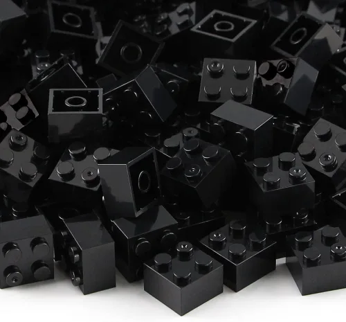 Miniatura 3 de Ladrillos negros 2x2, 400 piezas, piezas de construcción creativa, juego de bloques de juguete, accesorios básicos compatibles con 3003 principales