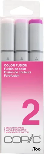 Copic Sketch, marcadores a base de alcohol, juego de 3 piezas, fusión de color #2, rosa