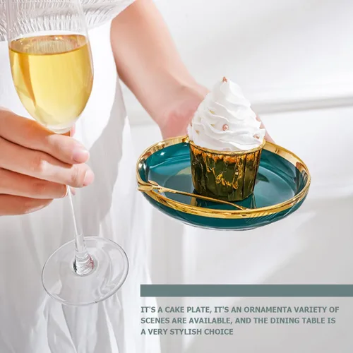 Miniatura 4 de DOERDO - Soporte para pasteles de 6 pulgadas con cúpula, plato de cerámica con cúpula de vidrio transparente, para macarrón, queso, postres, 6 x 4.7