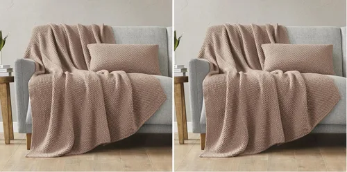 Miniatura 11 de Ink+Ivy Bree - Funda de almohada de punto de textura suave, funda decorativa europea, diseño de estilo de vida de cabaña para sofá, cama, sala