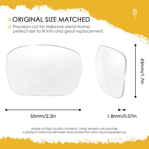 Miniatura 39 de Lentes de repuesto ANSI Z87.1 para gafas de sol Oakley Holbrook Metal OO4123