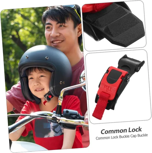 Miniatura 6 de Kit universal de hebilla de liberación rápida para casco, accesorio de mecanismo de bloqueo de cierre de metal resistente para cascos deportivos