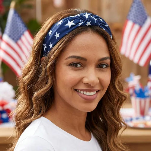 Miniatura 4 de Diademas con la bandera estadounidense para mujeres y niñas, Día de la Independencia, 4 de julio, diademas patrióticas de Estados Unidos