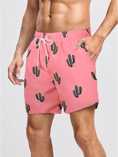 Miniatura 4 de Yuzhih Pantalones de verano con cordón para hombre, pantalones cortos de secado rápido, pantalones cortos ligeros de gran