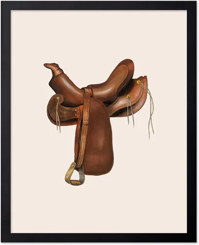 Miniatura 60 de Poster Master Póster vintage de cuero para silla de montar, estampado retro de vaquero, arte de silla de montar, diseño occidental, impresión