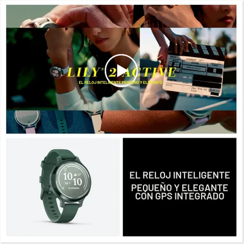 Miniatura 8 de Garmin Lily® 2 Active, reloj inteligente pequeño y elegante, GPS incorporado, pantalla oculta, lente estampada, hasta 9 días de duración