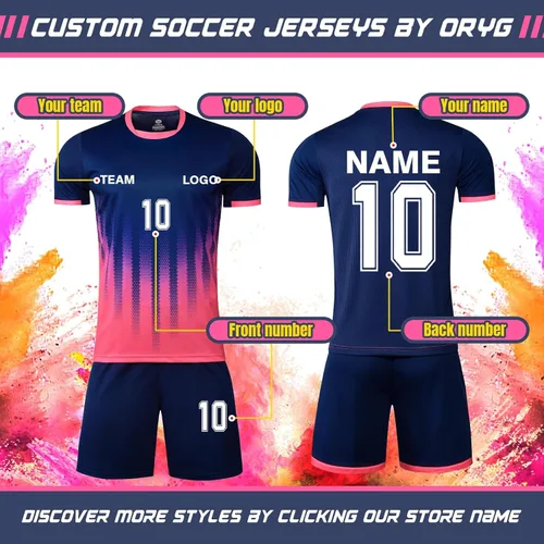 Miniatura 9 de Camisetas de fútbol personalizadas para hombres, mujeres, niños, camisetas de fútbol personalizadas, pantalones cortos, uniformes