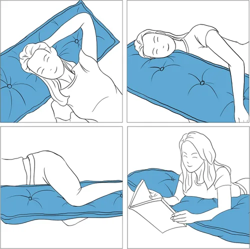 Miniatura 4 de WOWMAX Almohada rectangular para cabecero, almohada para respaldo de cama, almohada para sentarse en la cama, almohada de apoyo para la espalda