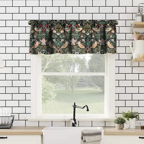 Miniatura 2 de William Morris - Cenefa de cocina, diseño retro de ladrones de fresas, estampado floral, para cocina, sala de estar, baño, cafetería, decoración