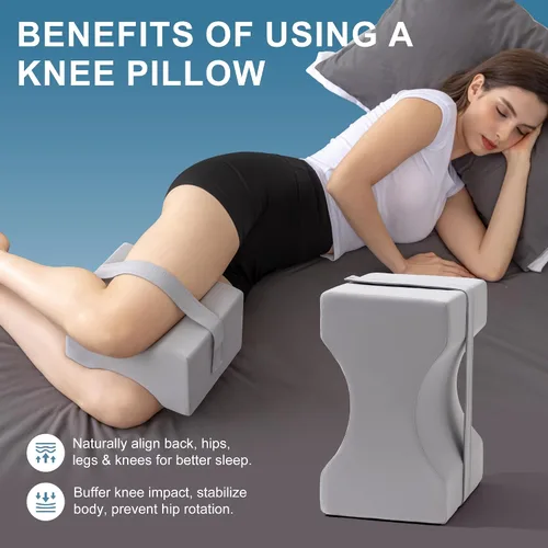 Miniatura 7 de UJPFEO Almohada de rodilla para dormir de lado, almohadas de piernas para alivio de rodillas, ciática, caderas, articulaciones entre las piernas