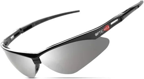 Glove Station Optic Max Safety Glasses for Men & Women, Scratch-Resistant Eye Protection for, Hunting & Construction Plateado (Silver Mirrored)